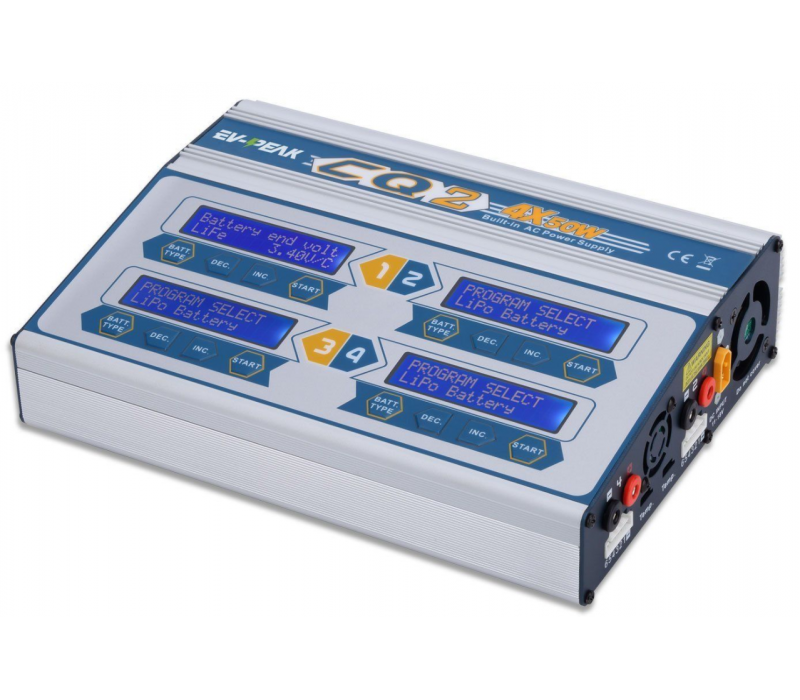 EV-PEAK CQ2 four channels 50W/6Ax4 Port Balance Charger Discharger